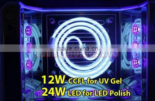 Pro 36 watt led nail lamp for Drying UV gel Gel Polish nails12W CCFL+24W LED