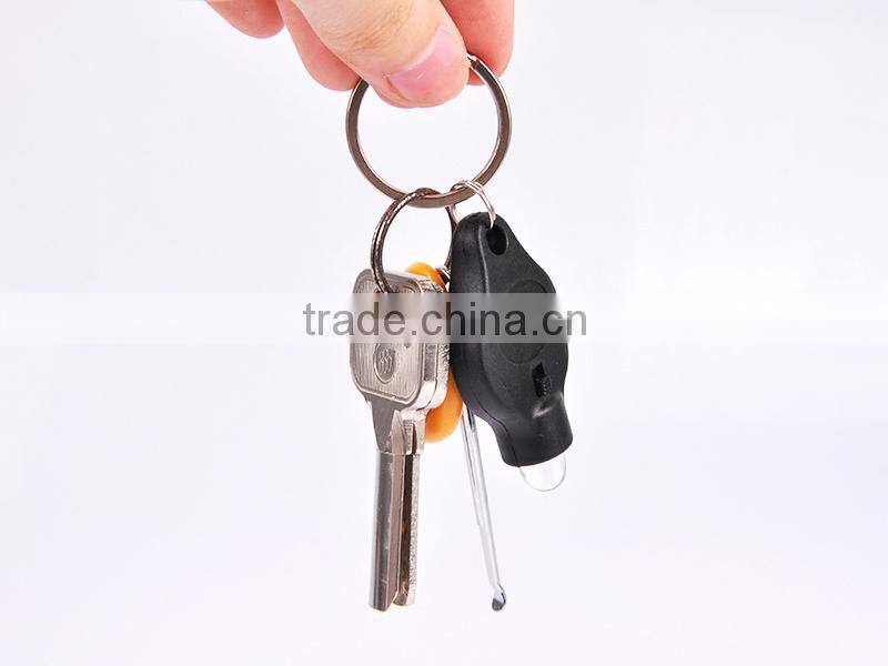 high quality Plastic 40000mcd White light LED promotion key chain factory