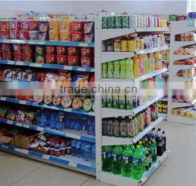 Epoxy powder coating white supermarket display shelve