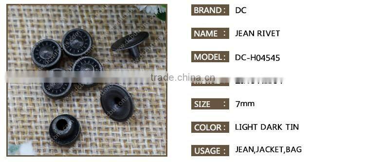 SGS garments accessories manufacturer in China alloy jeans button