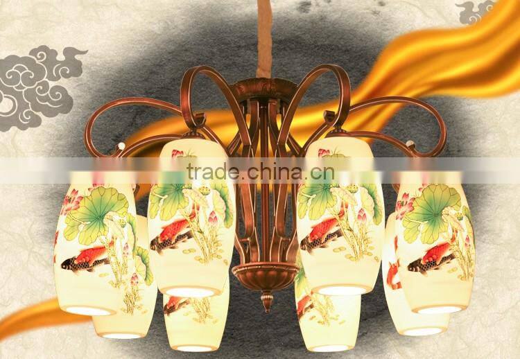 LED Ceramic Chandelier Light Pendant LED Light 8 Head LED Lighting