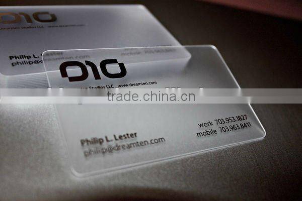 plastic business/name card