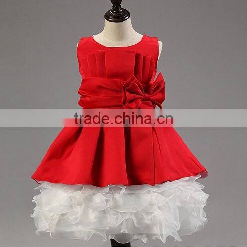 Floral frilly princess girl dress satin bloomer chiffon kids yarn ruffle tutu dress children puffy dress