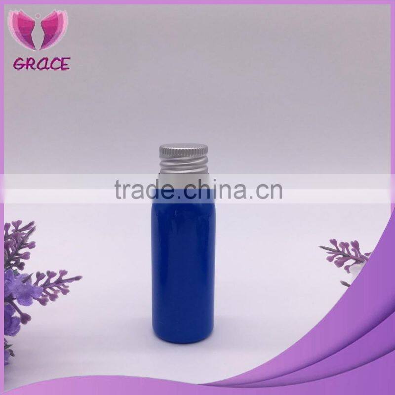 1/3oz solid blue PET plastic cosmetic bottles