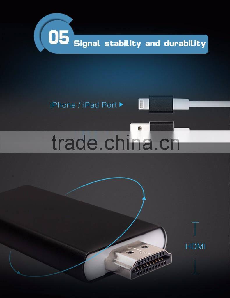 Lightning cable HDMI adapter miracast dongle for iphone