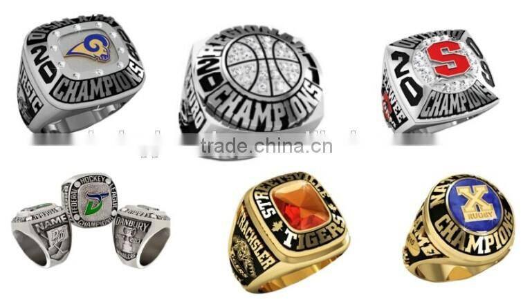 Cheap price factory direct custom gold plated 316l stainless steel devils championship ring