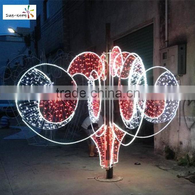 Fancy battery operated light smart led battery light new design 3D motif street light