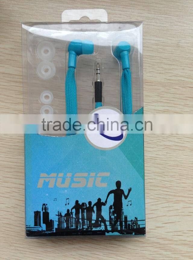 Deep bass metal cheap colorful waterproof shoelace earphone