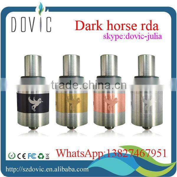 ss black dark horse rda clone atomizer with gold plated positive post