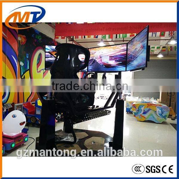 3 screens dynamic car driving simultaor plane game machine