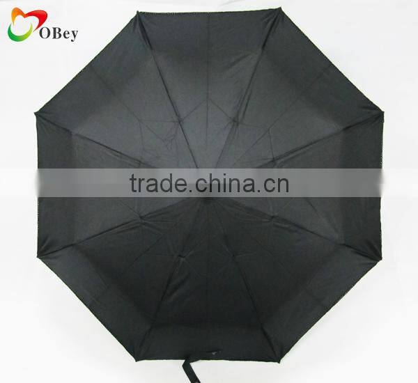 190T Pongee 3 fold umbrella