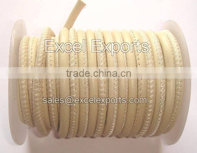 Cross stitched lambskin Leather Cords
