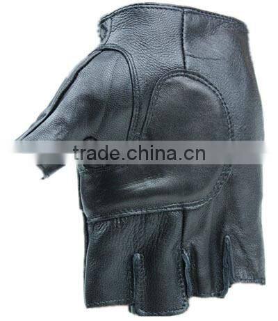 half finger leather driving gloves