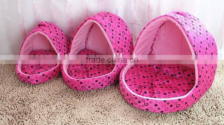 The princess and lovely type short-pile velour dog pet bed