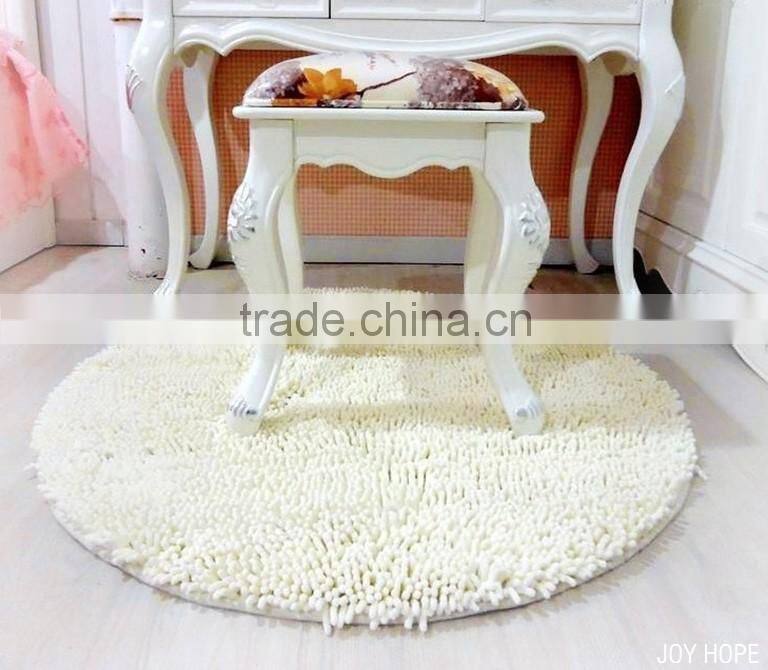 100% polyester microfiber chenille rug