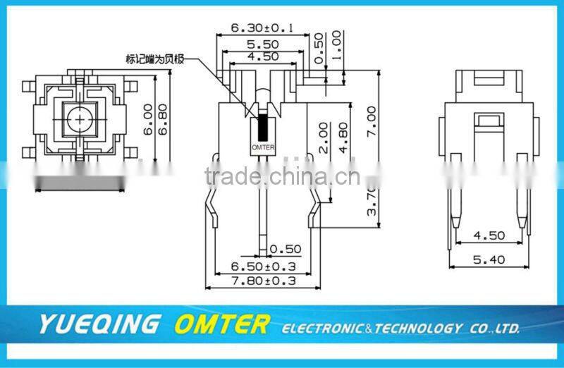 TS0674-0703b-b tact switch with led