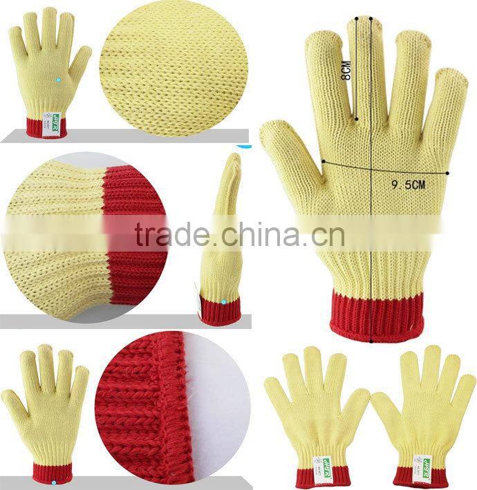 ANSI stand Yellow Resistance to Penetration Kelvar safety work Cut glove
