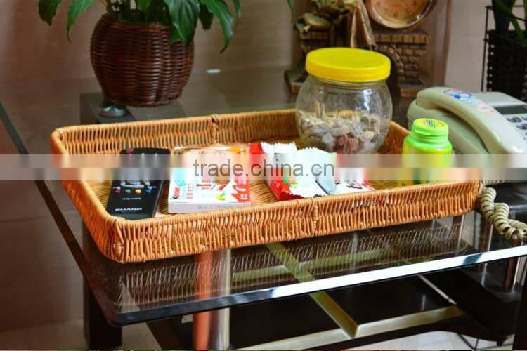 Handmade rattan woven bread basket