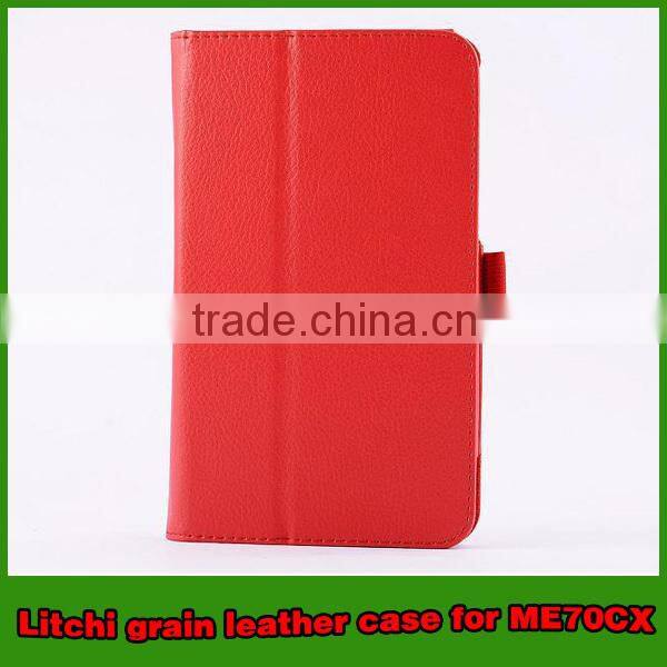 Hot selling leather stand tablet case for asus memo pad 7 ME70CX