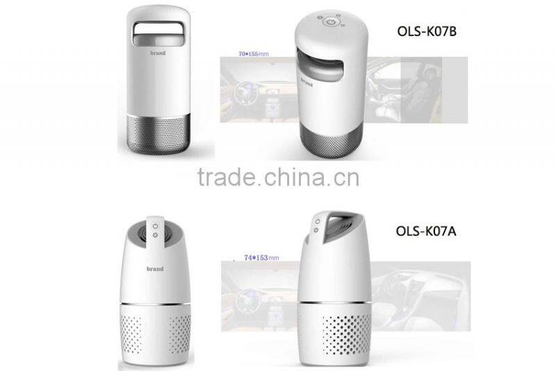 Desktop and Car use china portable mini air purifier with negative ions