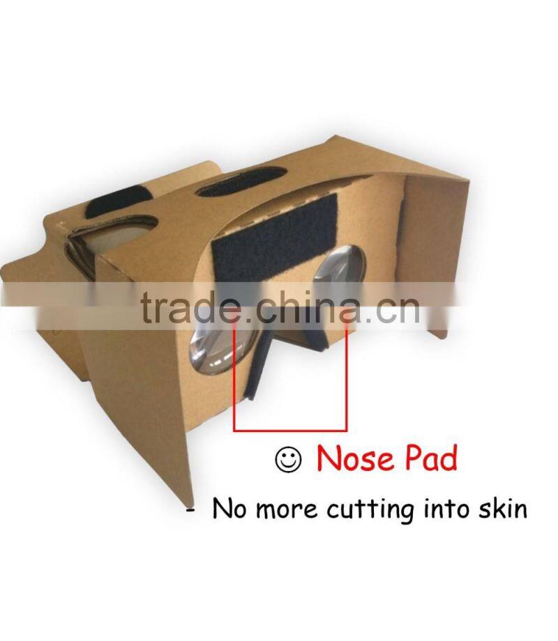 the newest Cardboard V2, Version 2 or V2.0 3D VR Virtual Reality Glasses, Nose pad, NFC for cell phone smart phone