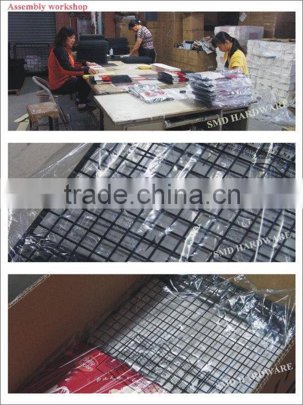 Wrought iron square red fruit basket