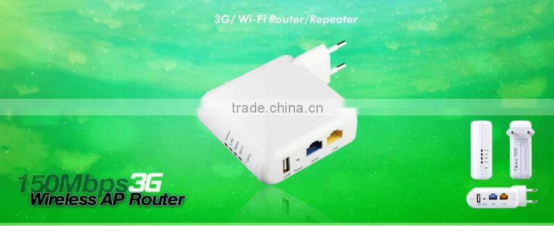 150Mbps Portable mini 3G WiFi Router Support WiFi Repeater