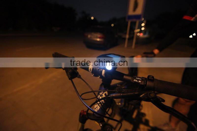 Rainproof USB rechargeable bicycle light set with LCD Backlight combines Bike Odometer