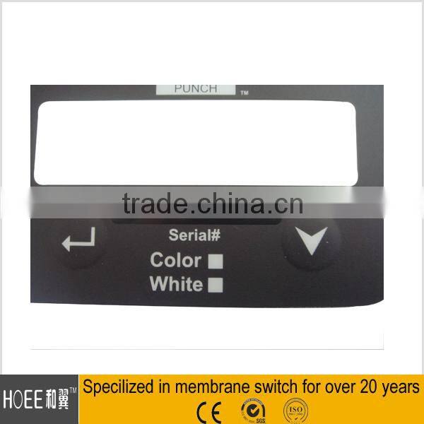 graphic overlay for car control membrane panel