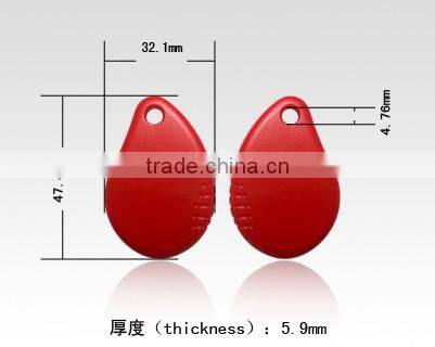 punched hole 13.56MHz rfid magnetic key fob for access control system