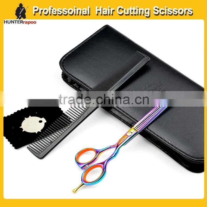 Professional Rainbow Color Hair Thinning Scissor 5.5inch,right hand used barber shear