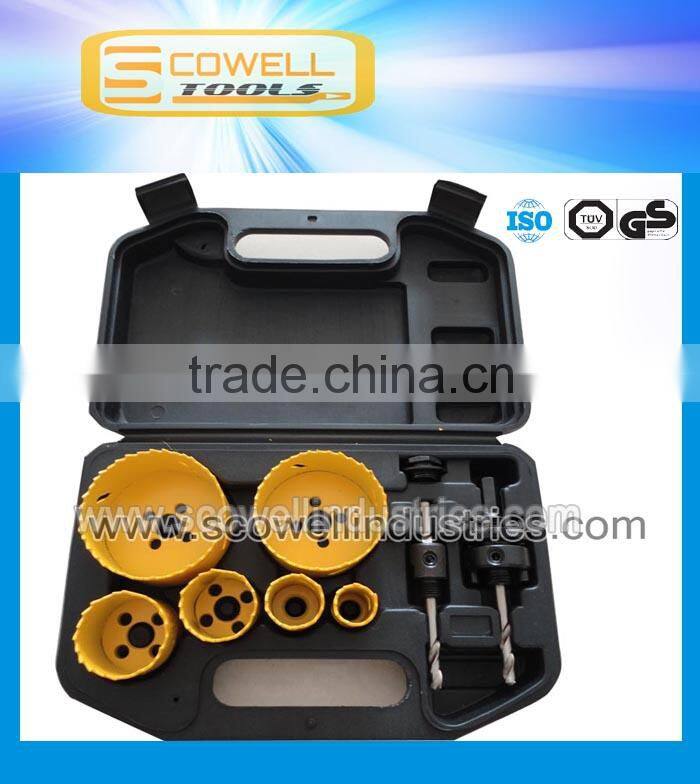 9PCS HSS Bi-metal Boring Tools Kits Hole Saws Cutter With Tools Box