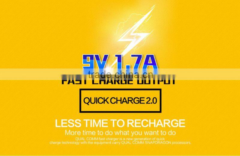 Quick charging QC3.0 10400mAh 18650 battery cell phone power bank