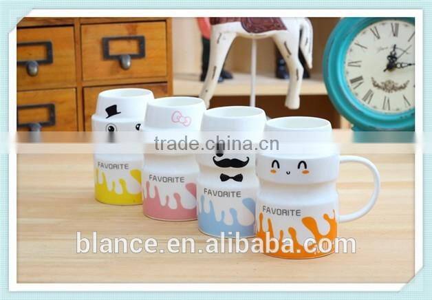 ceramic yoghurt mug with cute design for kid