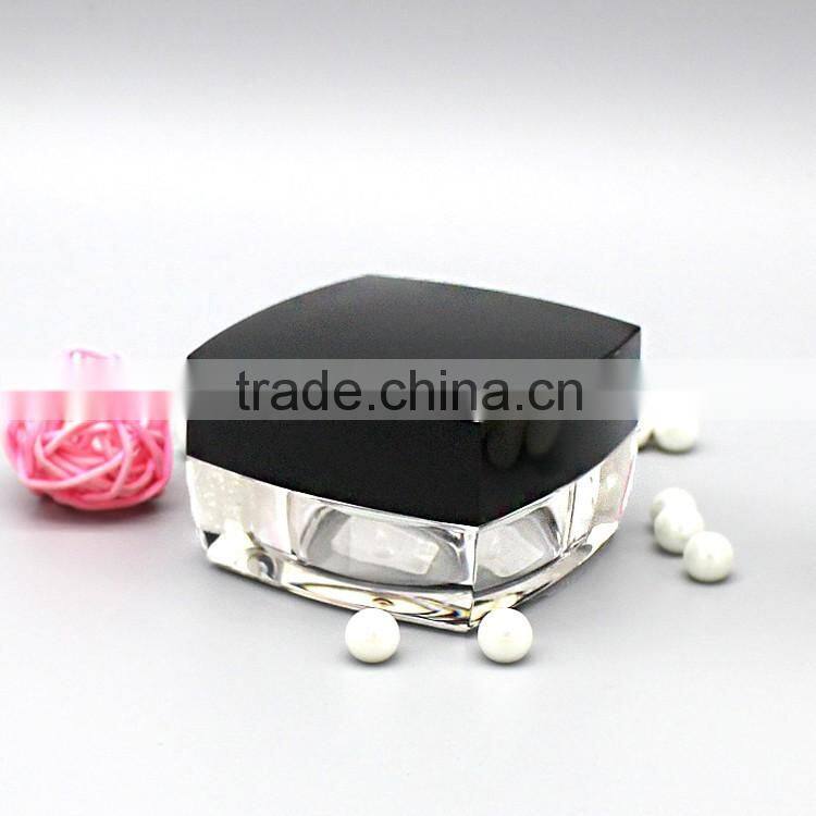 15ml square shaped double wall cosmetic plastic jar
