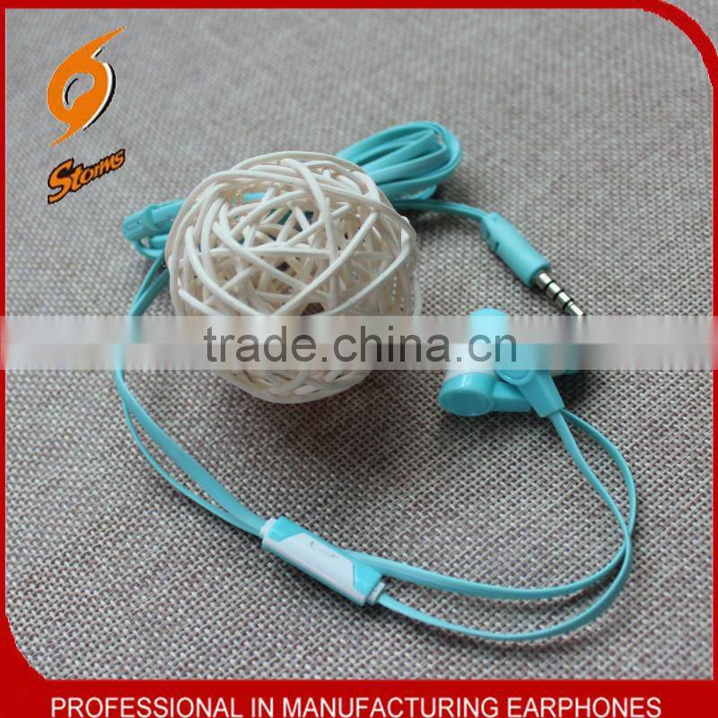 Colorful Earphones For Mobile,Flat Cable Earphone.