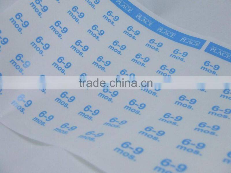 manufacturer garment clothing packaging printed adhesive paper stickers