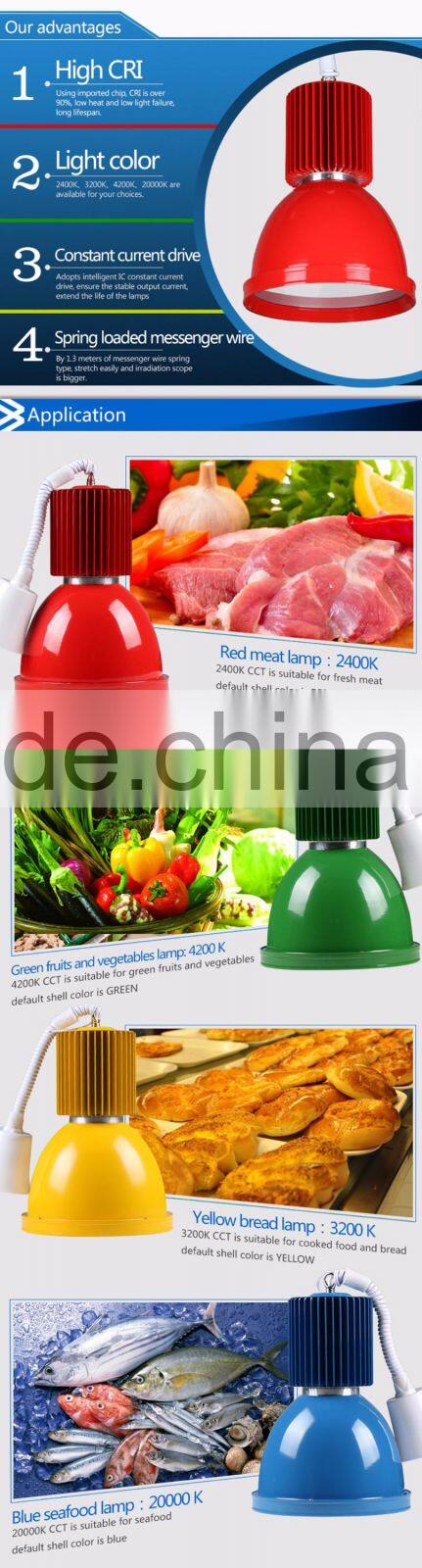 Energy saving 30W Warm white LED Fresh meat lamp