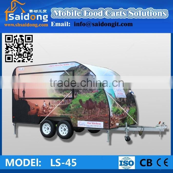 Worldwide Popular Mobile Food Warmer Carts/Mobile Food Trailer Food Cart Cooking Trailer/Folding Food Cart