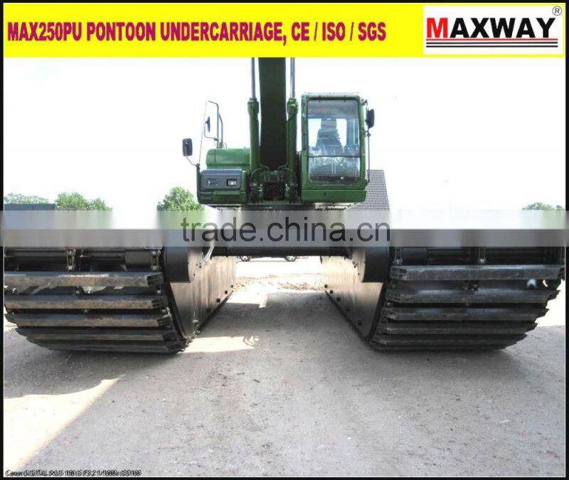 2015 NEW ! MAX250PU Amphibious Pontoon Undercarriage with Side Pontoon and Hydraulic Spud , Suitable to 24 to 27Ton Excavators