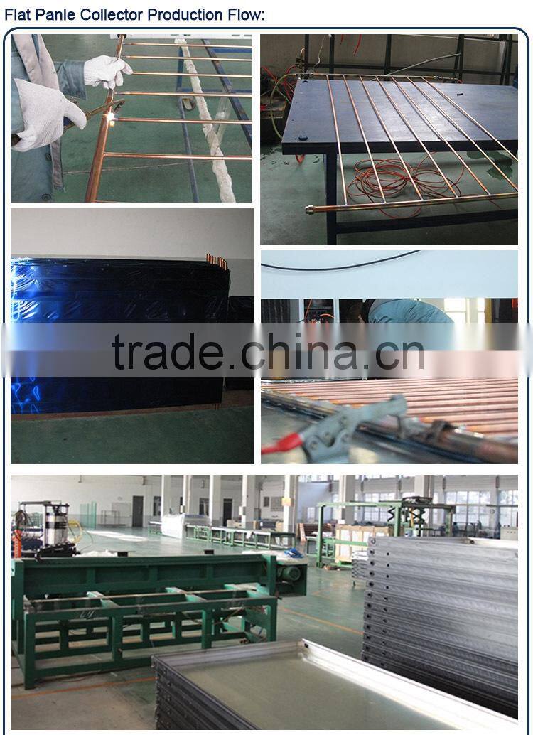 Compact non-pressurized central flat plate solar hot drinking water heater