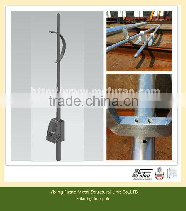 wood garden light pole