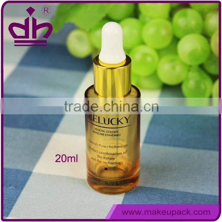 20ml hair serum amber glass dropper bottle