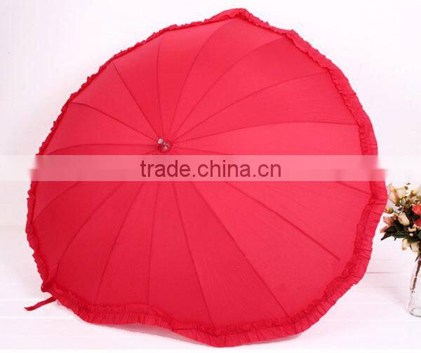 high quality heart umbrella straight umbrella wedding souvenir umbrella
