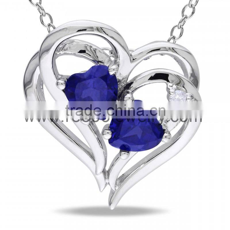 Hot sale faux crystal Ivy fleur de lis pendant