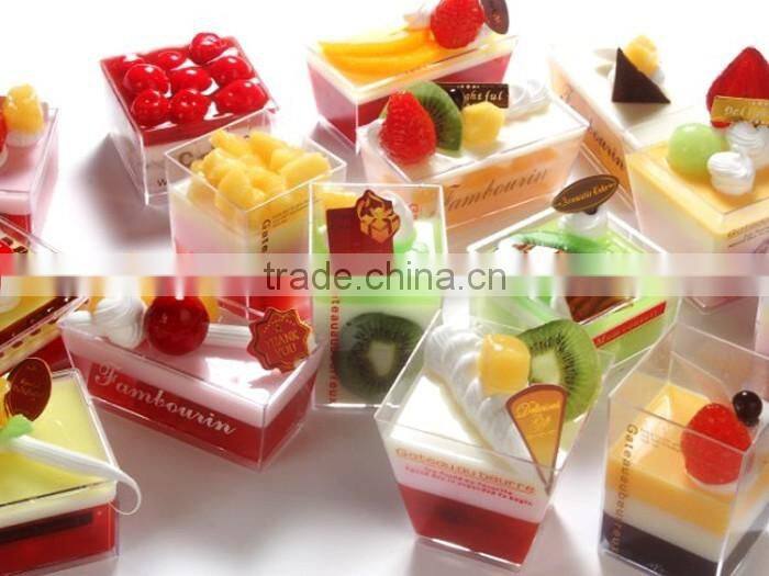AP100B good quality square colorful aluminum foil baking cups box cup jelly ice cream cups pudding cupcakes