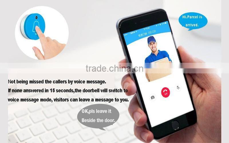 h.264 720p wifi ip camera doorbell 2016 wireless doorbell app control long range wireless doorbell