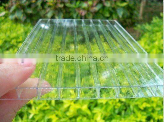 Polycarbonate hollow sheet for swimming pool roofing/coating/covering/PC hollow sheet/polycarbonate hollow sheet/skylight