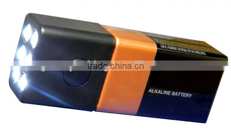 New 9V battery police LED torch flashlight electric torch