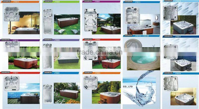 2015 Popular square above ground pool spa combo,swimming pool hot tub combo